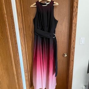 Formal Black and Pink Ombré Maxi with Pockets